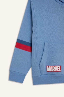 Толстая толстовка с капюшоном Marvel Avengers для мальчиков - Defacto фото 8