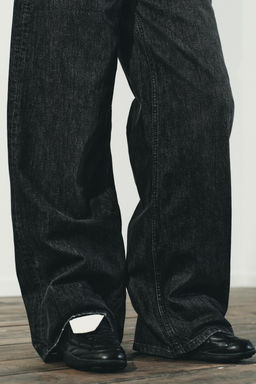JEANS TRF WIDE LEG CINTURA CRUZADA TIRO ALTO / Negro - Zara фото 5