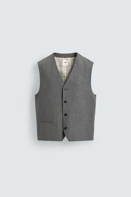 LIMITED EDITION STRIPED STRUCTURE SUIT WAISTCOAT - Zara фото 8