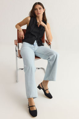 Trendyol Shoes Bej Tuvit Kare Burun Mary Jane Kad?n Blok Topuklu Ayakkab? TAKSS25TO00023 - Trendyolmilla фото 16