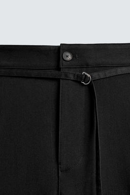PANTAL?N BALLOON FIT PLIEGUES CINTUR?N / Negro - Zara фото 9