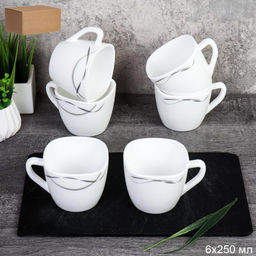 Кружка 6 штук 220 мл квадратная / FCB220 (2026) /уп 8/