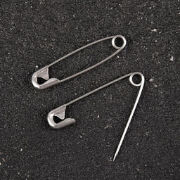 Булавки английские, 28 мм, 100 шт., цвет серебряный