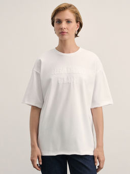 Футболка из хлопка с аппликацией / Zarina  фото 5