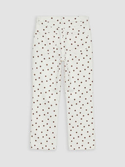 Crop Flare Puantiyeli Kad?n Jean Pantolon