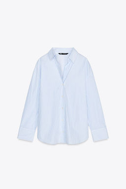 STRIPED POPLIN SHIRT WITH METALLIC THREAD - Zara фото 12