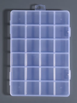 Органайзер для хранения мелочей, 24 ячейки, 19×13×1.8 см, прозрачный