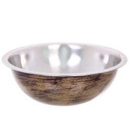 Цена за 2 шт. Миска из нержавеющей стали 0,7л 18см цвет Антик