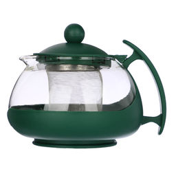 Чайник заварочный 700 мл стекло/пластик с сеточкой овальный арт. 850-704