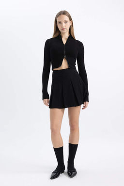 Кардиган приталенного кроя в рубчик с камзолом - Defacto фото 2