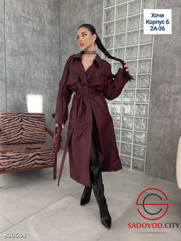 Тренч женский весенний из экокожи - Bruno фото 3