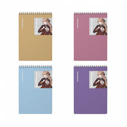 Цена за 4 шт. Блокнот с пластиковой обложкой на спирали ErichKrause Manga, А6, 80 листов, клетка_MIX-PACK  фото 2