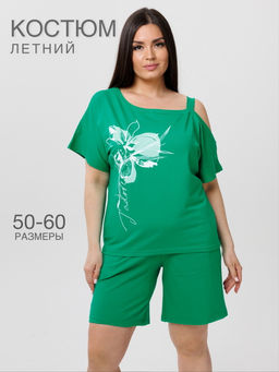 Костюм женский К-237 (кулирка с лайкрой) Чёрная - Elenatex фото 3