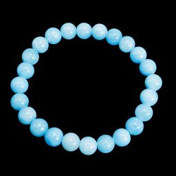 Браслет из камня Голубой агат карьерный роста и удачных сделок 8мм