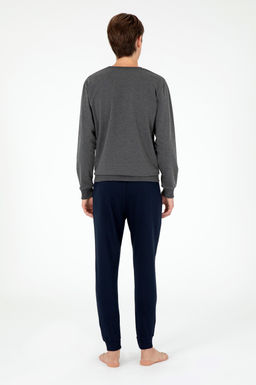 Мужской пижамный комплект антрацитового меланжевого цвета Неожиданная скидка в корзине - U.s. polo assn фото 4