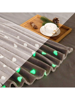 Плед светящийся в темноте Этель. Love, 150?200 см, корал-флис  фото 4