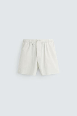 COTTON-HEMP STRIPED BERMUDA SHORTS - Zara фото 24