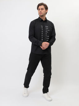 Сорочка мужская длинный рукав GREG 100/139/BLK/ZN/print  фото 4