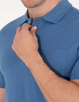 Koyu Mavi Regular Fit Polo Yaka Merserize Ti__rt - Pierre cardin фото 7