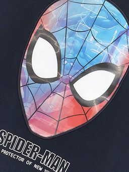 Bisiklet Yaka Spiderman Hologram Bask?l? Uzun Kollu Erkek ?ocuk Ti??rt - Waikiki фото 3