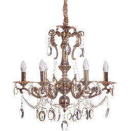 Люстра подвесная в стиле барокко "Аngelo" 6*40Вт Е14 8036 золото