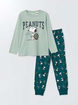 Snoopy Bask?l? Erkek ?ocuk Pijama Tak?m