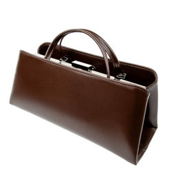 A001 brown, Женская кожаная сумка c фермуаром , Barcelo Biagi
