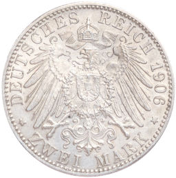 2 марки 1906 года Германия (Баден) 50 лет свадьбе Фридриха I и Луизы Прусской