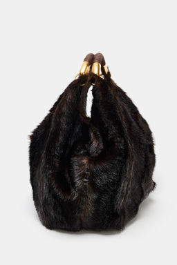 MAXI FAUX FUR BAG - Zara фото 11