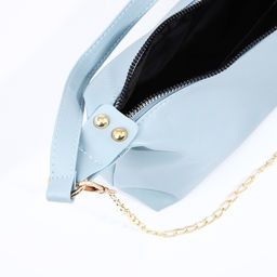 Сумка-багет на молнии, цвет голубой - Simaland фото 7