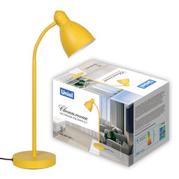 UML-B701 E27 YELLOW Светильник настольный, 60W. Цоколь Е27. Механический выключатель. Желтый. ТМ Uniel