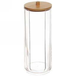 Цена за 2шт. Диспенсер для ватных дисков "БРАМИНГЕМ", прозрачный, 18*7см