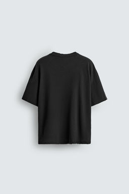 CAMISETA CUELLO PICO ALGOD?N - C??AMO / Negro