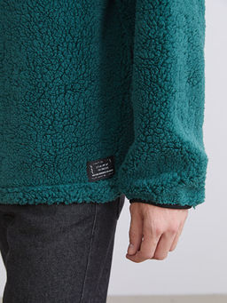 Dik Yaka Uzun Kollu Pel?? Erkek Sweatshirt