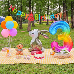 Цена за 3 шт. Воздушный шар фольгированный 31" «Заяц»