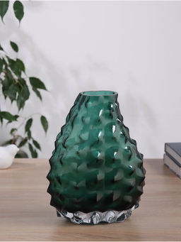 Ваза для цветов «Шерил галант», d=7×5 см, 22×17 см, стекло, зелёная