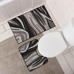 Коврики для ванной и туалета Доляна «Песок», 2 шт: 50×80 см, 50×40 см