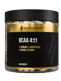СПП диет питание Аминокислотный комплекс BCAA 4:1:1 240 капсул ТЖК 720 мг, тм AWOCHACTIVE фото 2
