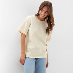 Футболка женская KAFTAN: Basic line, молочная размер 48-50