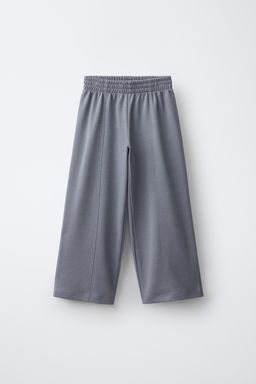 PANTAL?N WIDE LEG INTERLOCK / Azul