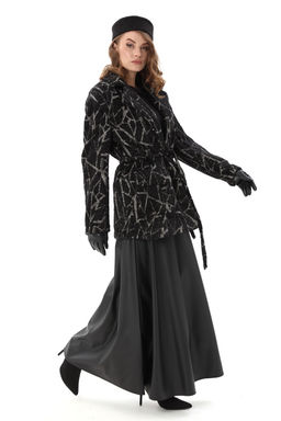 Кардиган NIKVA н1006-1 черная геометрия  фото 3