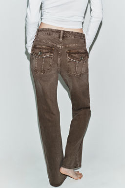 JEANS TRF BOOTCUT TIRO BAJO / Marr?n