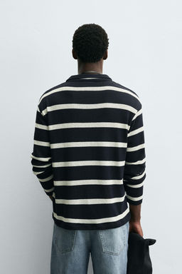 STRIPED JACQUARD POLO SHIRT - Zara фото 3