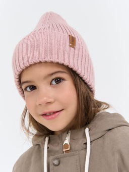 Шапка свечка из смесовой шерсти однослойная Пудра - Bungly фото 4