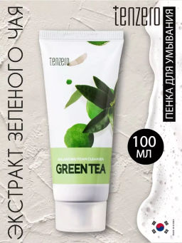 Пенка для умывания с экстрактом зеленого чая TENZERO Balancing Foam Cleanser Green Tea 100g