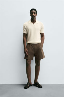 RIB KNIT POLO SHIRT