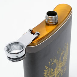 Подарочный набор 6 в 1 «Герб России», фляжка 270 мл, 4 рюмки, воронка, 24×17 см