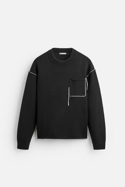 SWEATER WITH CONTRASTING STRIP - Zara фото 6