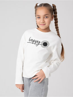 Лонгслив детский "Хэппи" экрю