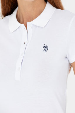 Женская белая базовая футболка - U.s. polo assn фото 21